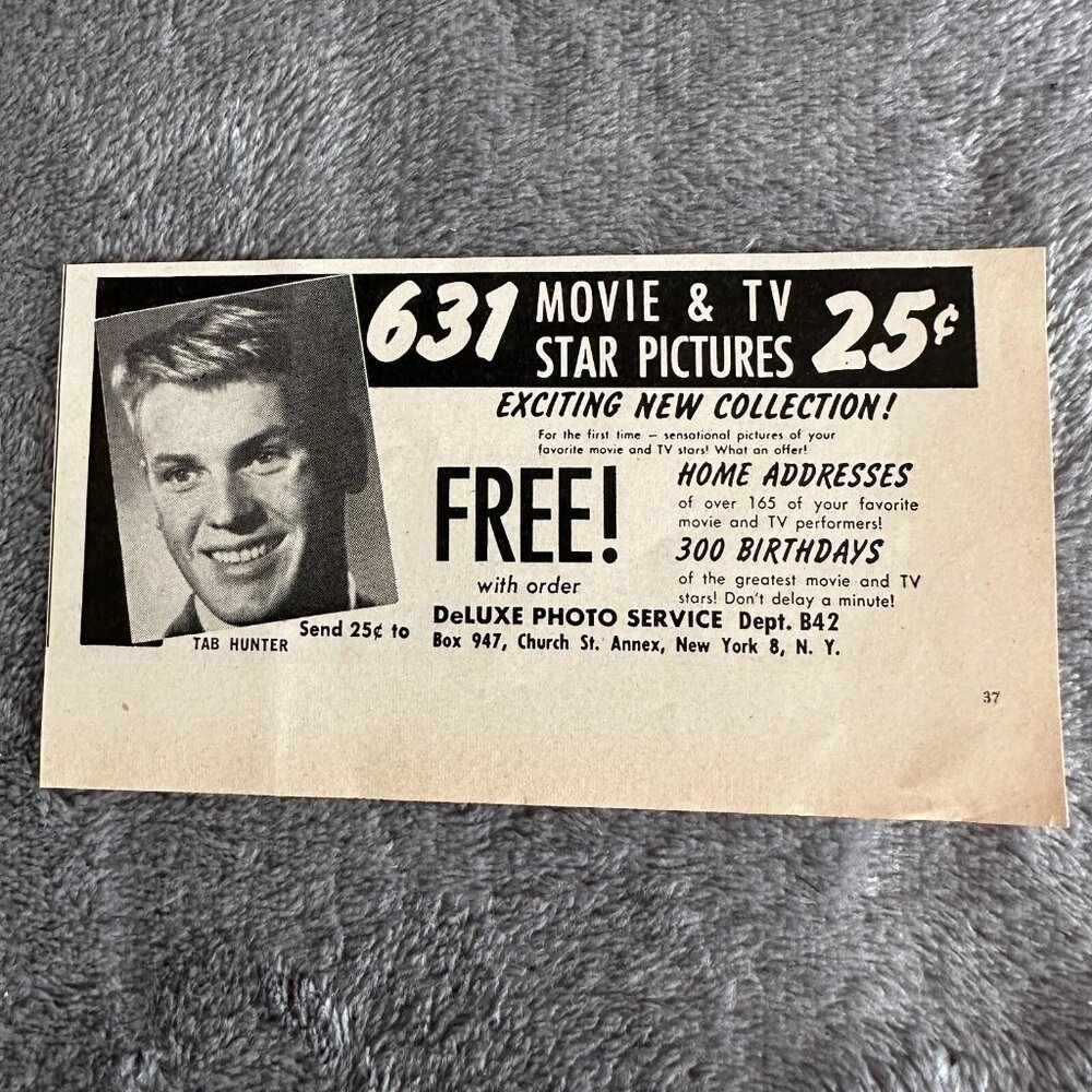 From De Luxe Photo Service 7 Vintage Hollywood Celebrity Actors Portraits B&W's - Picture 10 of 10